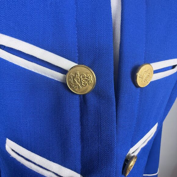 80s Military Marching Band Style w/ Cropped Jacket & Dress 2-Piece Set - Picture 7 of 11